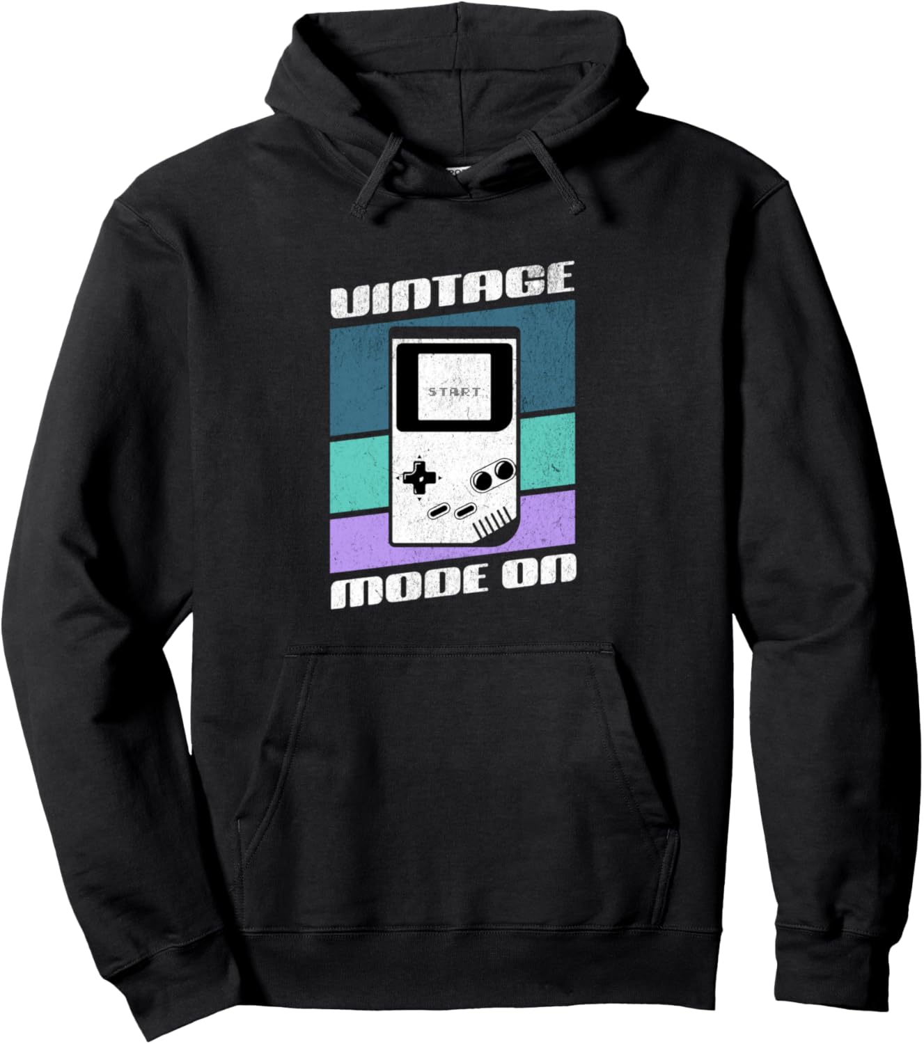 Retro Gaming On - Sudadera con Capucha Estilo Retro de
