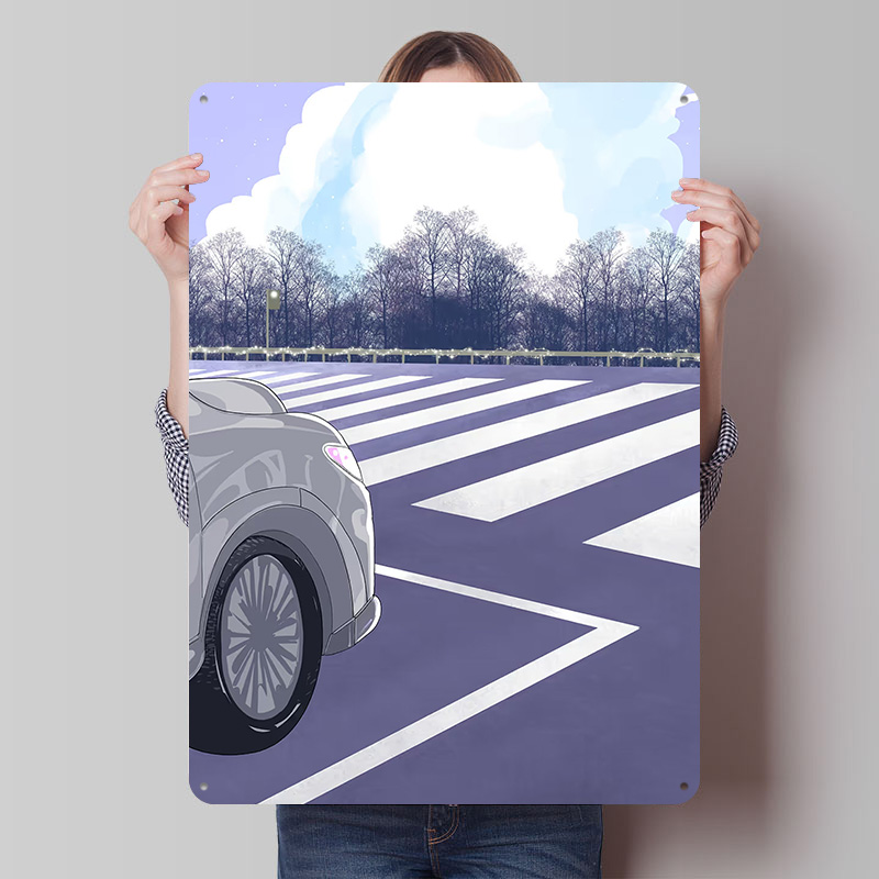 Retro Gaming On - Póster de coche en un cruze