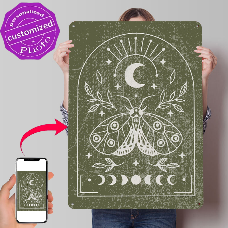 Retro Gaming At Home - Póster de Polilla y Luna, Letreros