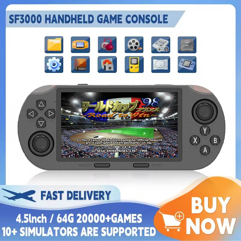 Retro Gaming Gameboy - Reproductor de juegos portátil SF3000, pantalla
