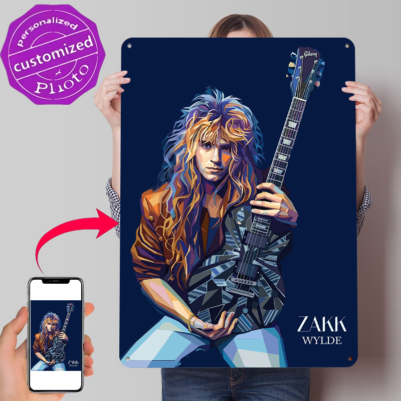Retro Gaming At Home - Póster Metálico con Retrato Artístico de
