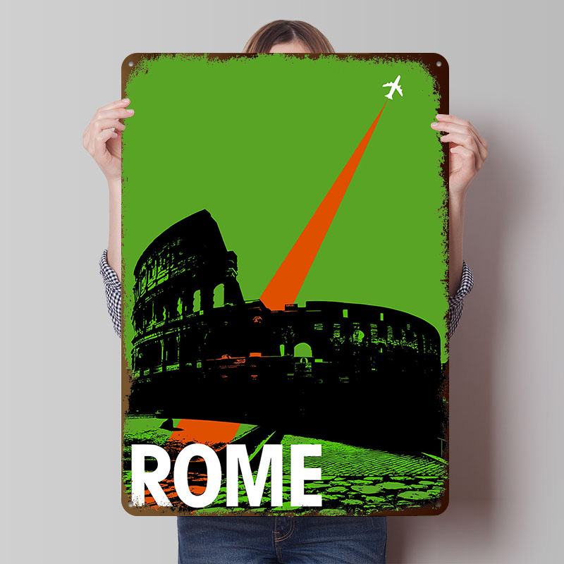 Retro Gaming At Home - Póster de Metal de viaje de