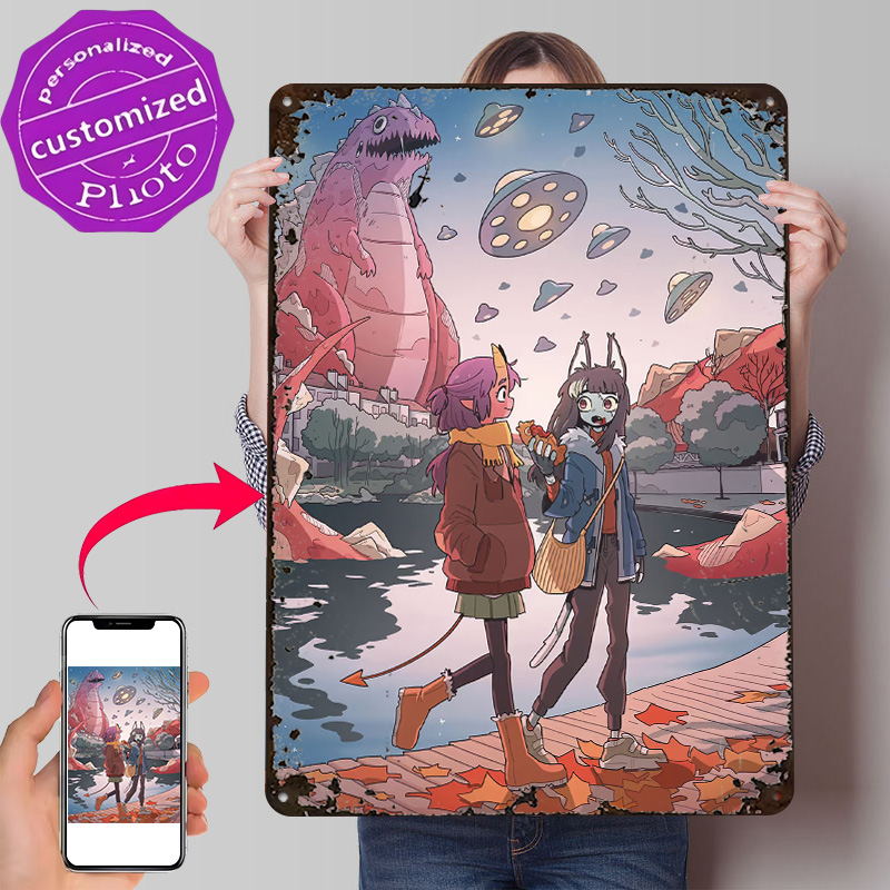 Retro Gaming On - Letrero de Metal Texturizado 3D Personalizado