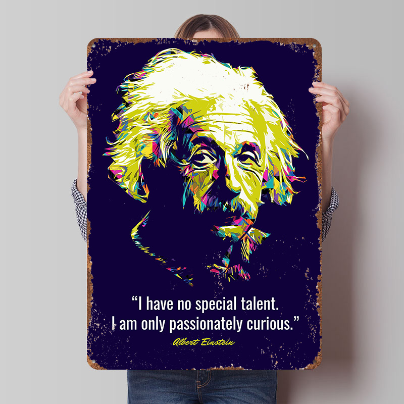 Retro Gaming Quotes - Póster Metálico con Citas de Albert