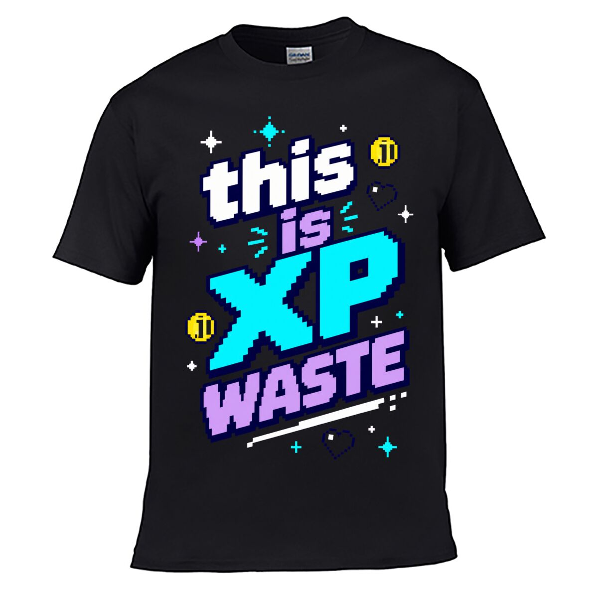 Retro Gaming Quotes - Camiseta Casual Retro con Estampado de