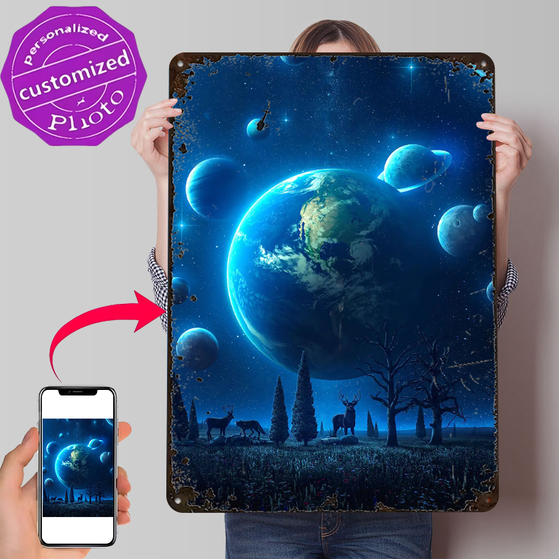 Retro Gaming Universe - Letrero Metálico Vintage Personalizado con Diseño