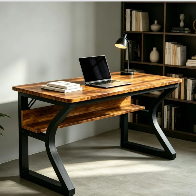 Retro Gaming Table - Escritorio de Computadora de Hierro Forjado