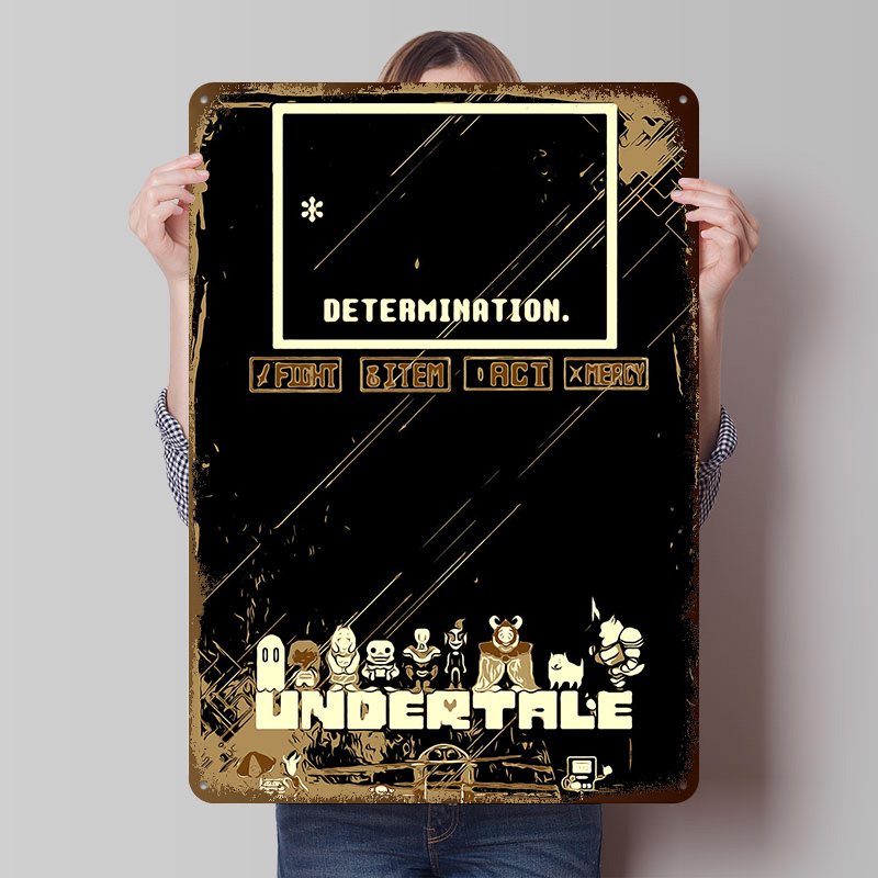 Retro Gaming At Home - Póster Metálico de Undertale, Arte de