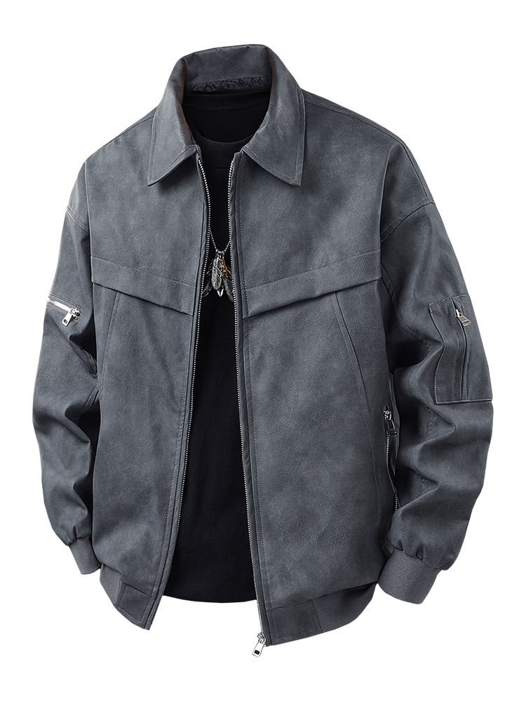 Retro Gaming Jacket - Chaqueta Bomber Retro de Cuero para