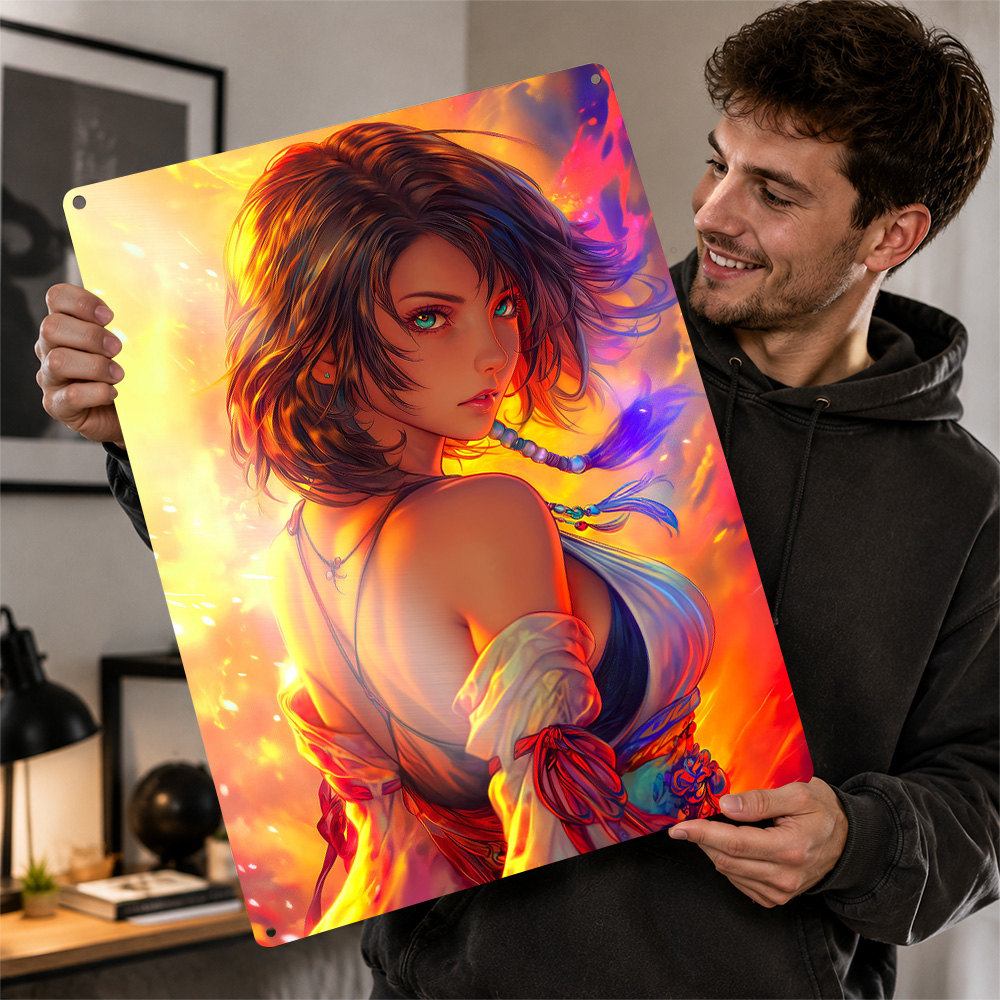 Póster de Anime con Chica y Fo - Background Retro Gaming reseña y precio
