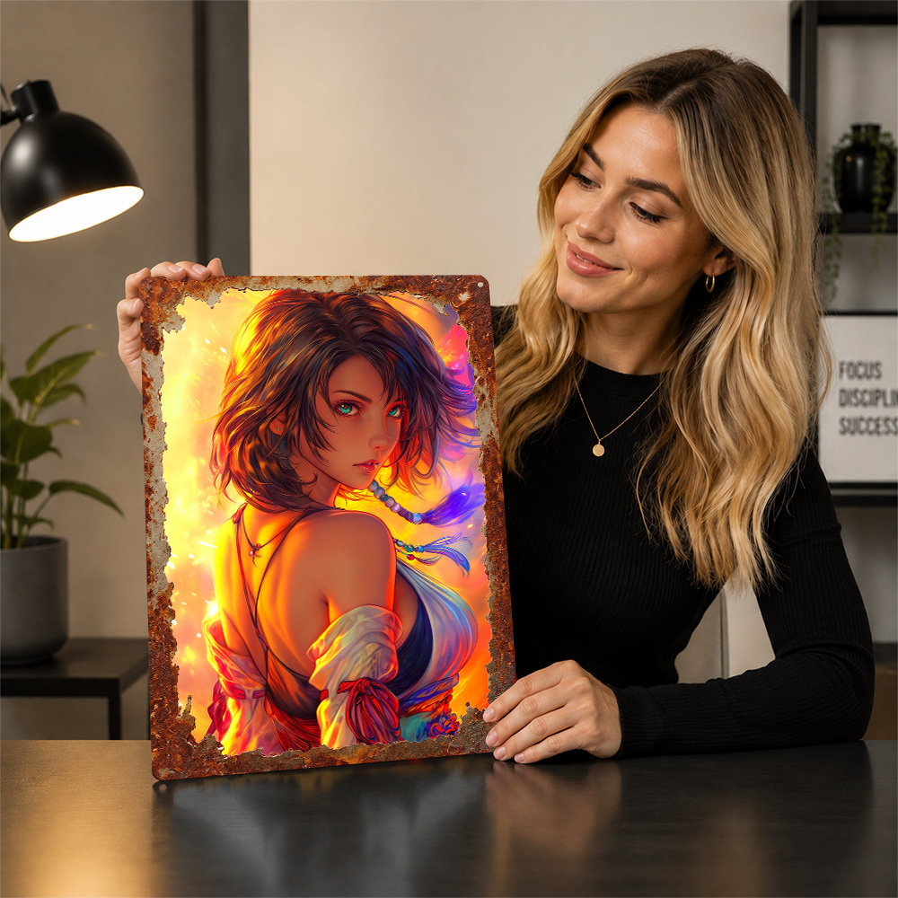 Póster de Anime con Chica y Fo - Background Retro Gaming reseña y precio