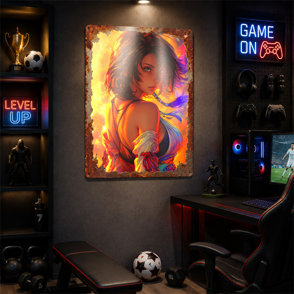 Póster de Anime con Chica y Fo - Background Retro Gaming reseña y precio