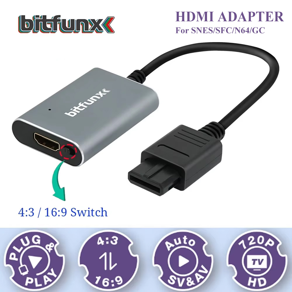 Adaptador Bitfunx 720P Svideo/ - Retro Gaming Qss reseña y precio