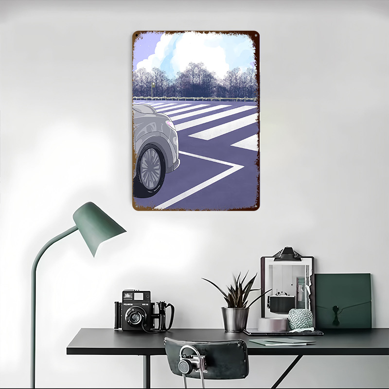Póster de coche en un cruze de - Retro Gaming On reseña y precio