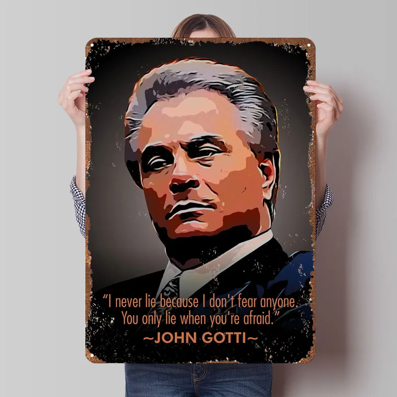 John Gotti - Póster Metálico c - Retro Gaming Quotes reseña y precio