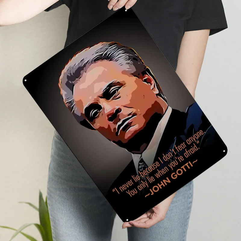 John Gotti - Póster Metálico c - Retro Gaming Quotes reseña y precio