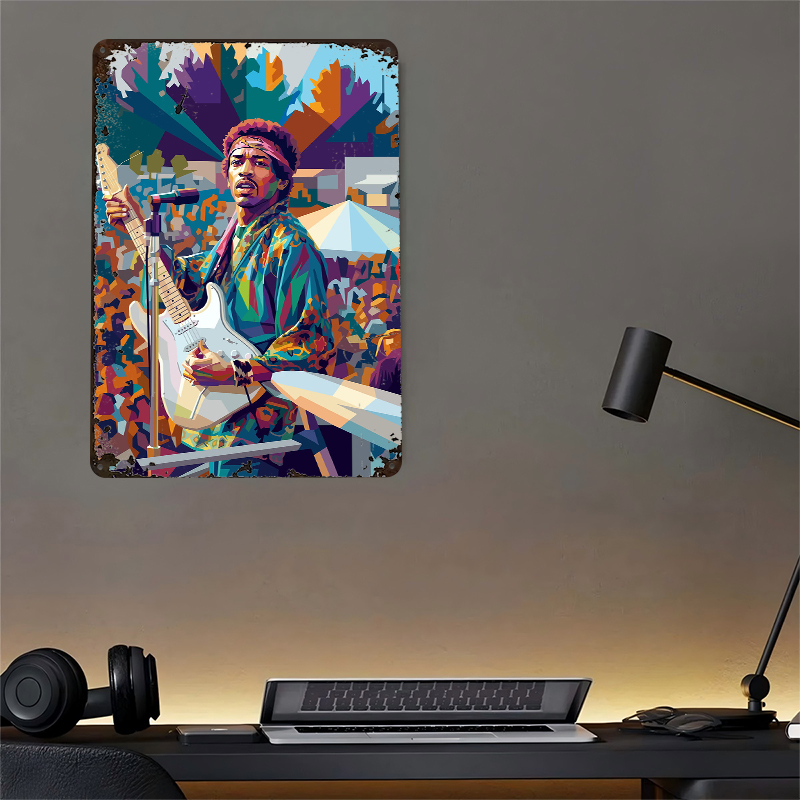 Póster de Metal de Jimi Hendri - Retro Gaming On reseña y precio