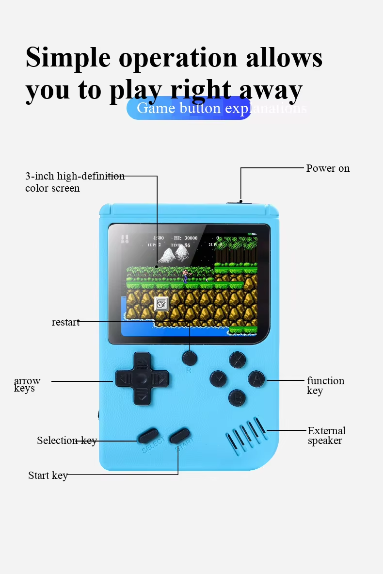 Consola de videojuegos portáti - Retro Gaming Qss reseña y precio