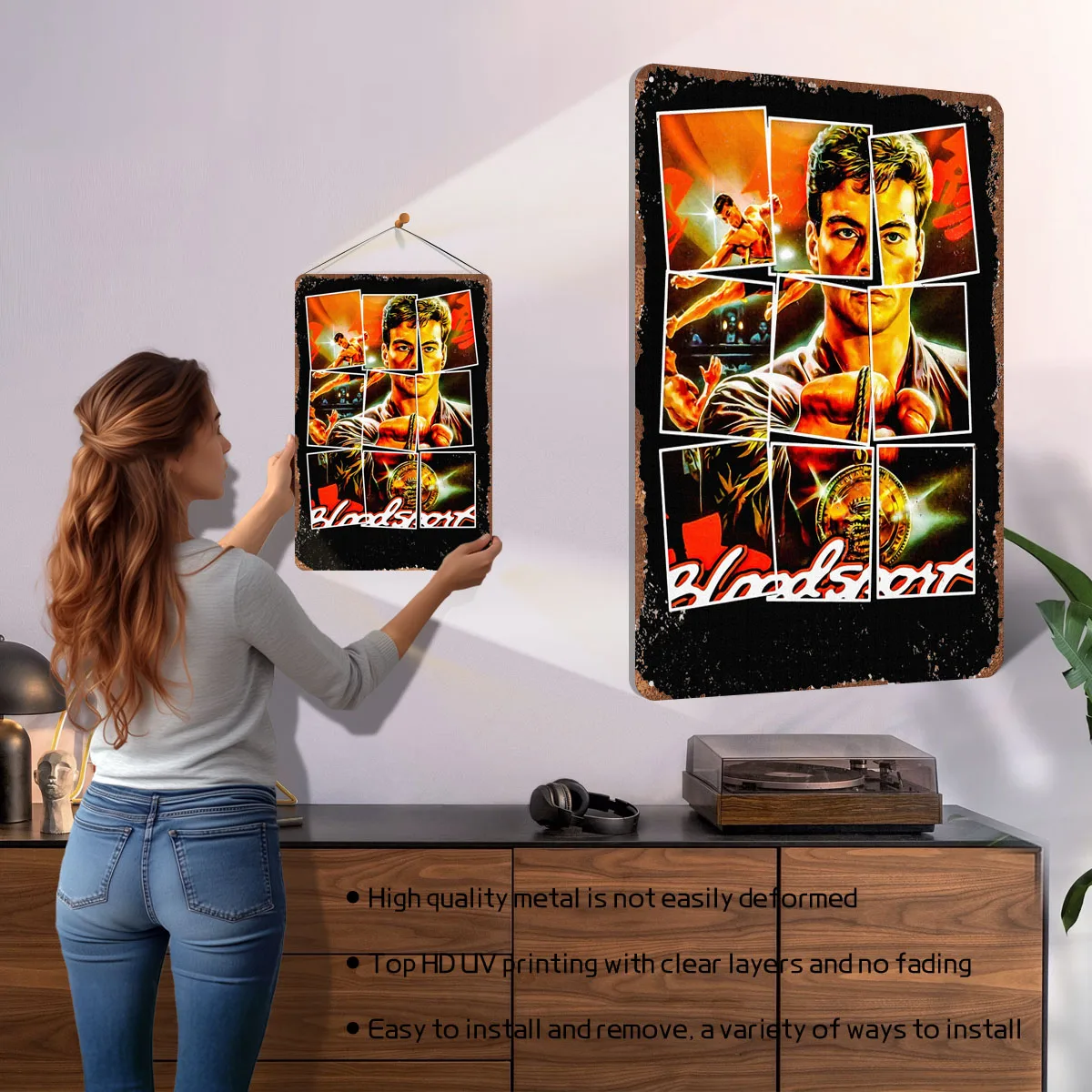 Letrero metálico Bloodsport, p - Retro Gaming At Home reseña y precio