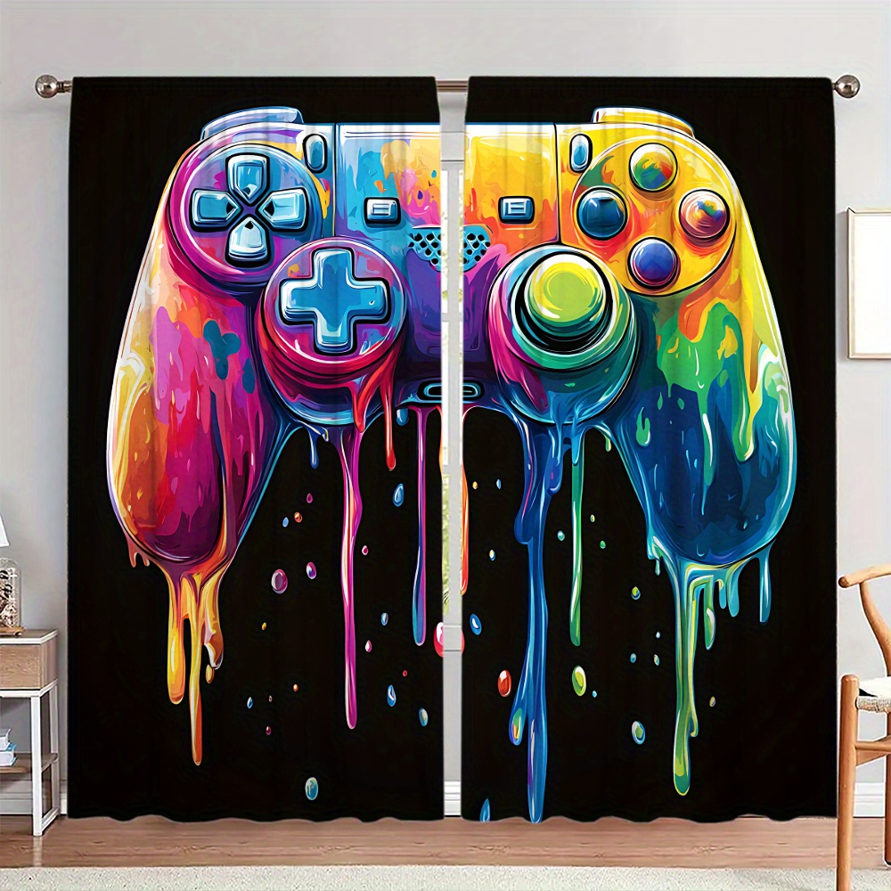 Cortina con diseño de controla - Background Retro Gaming reseña y precio