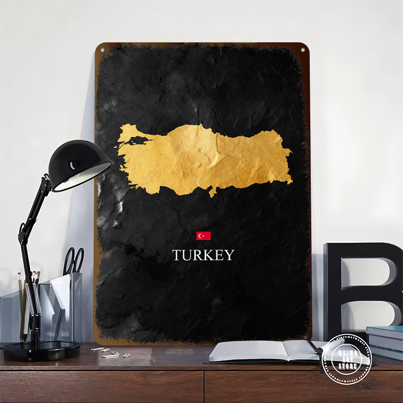 Mapa de Turquía Dorado sobre F - Background Retro Gaming reseña y precio