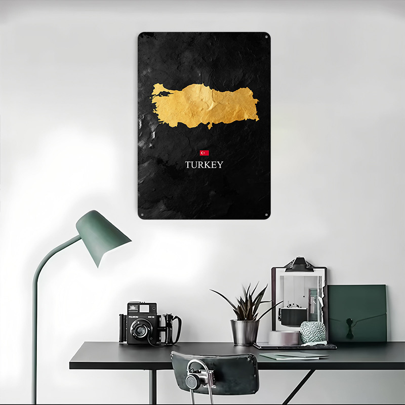 Mapa de Turquía Dorado sobre F - Background Retro Gaming reseña y precio