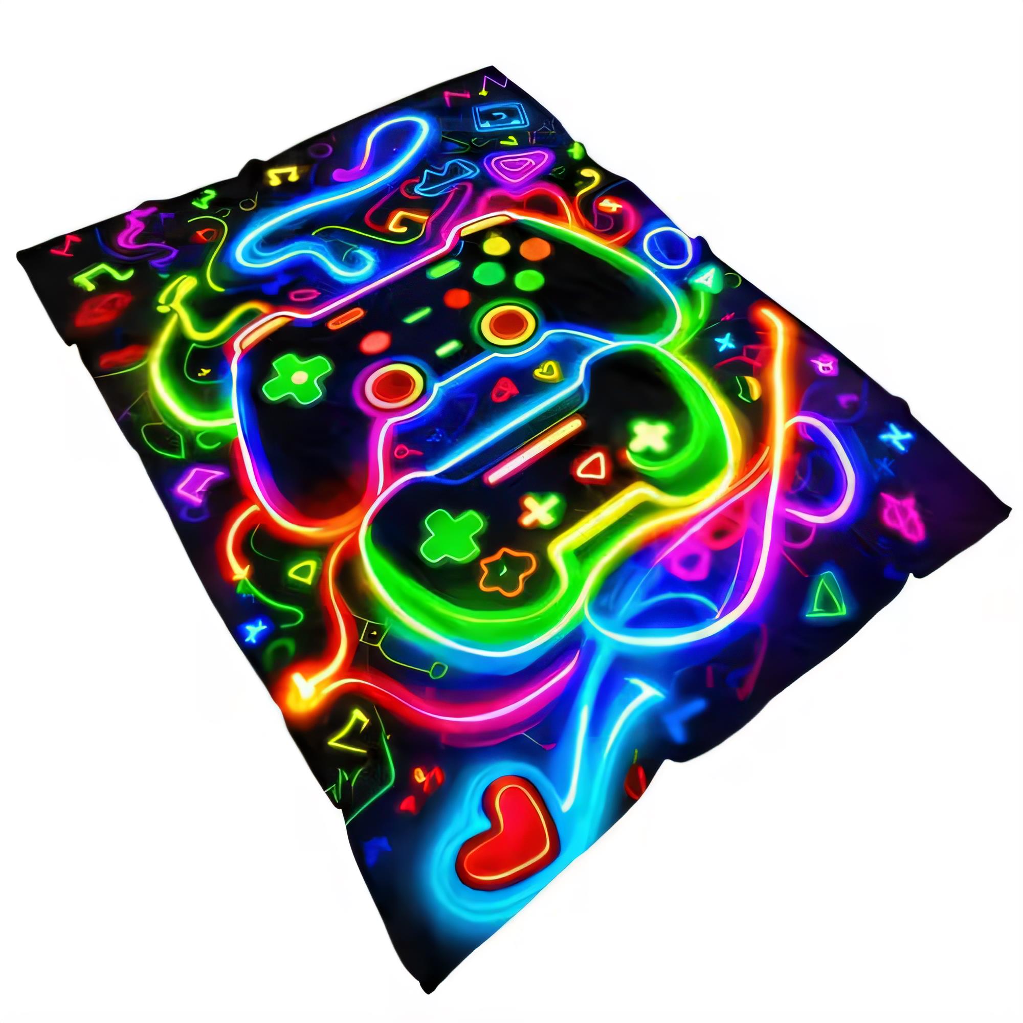 Manta de juego de neón vibrant - Background Retro Gaming reseña y precio