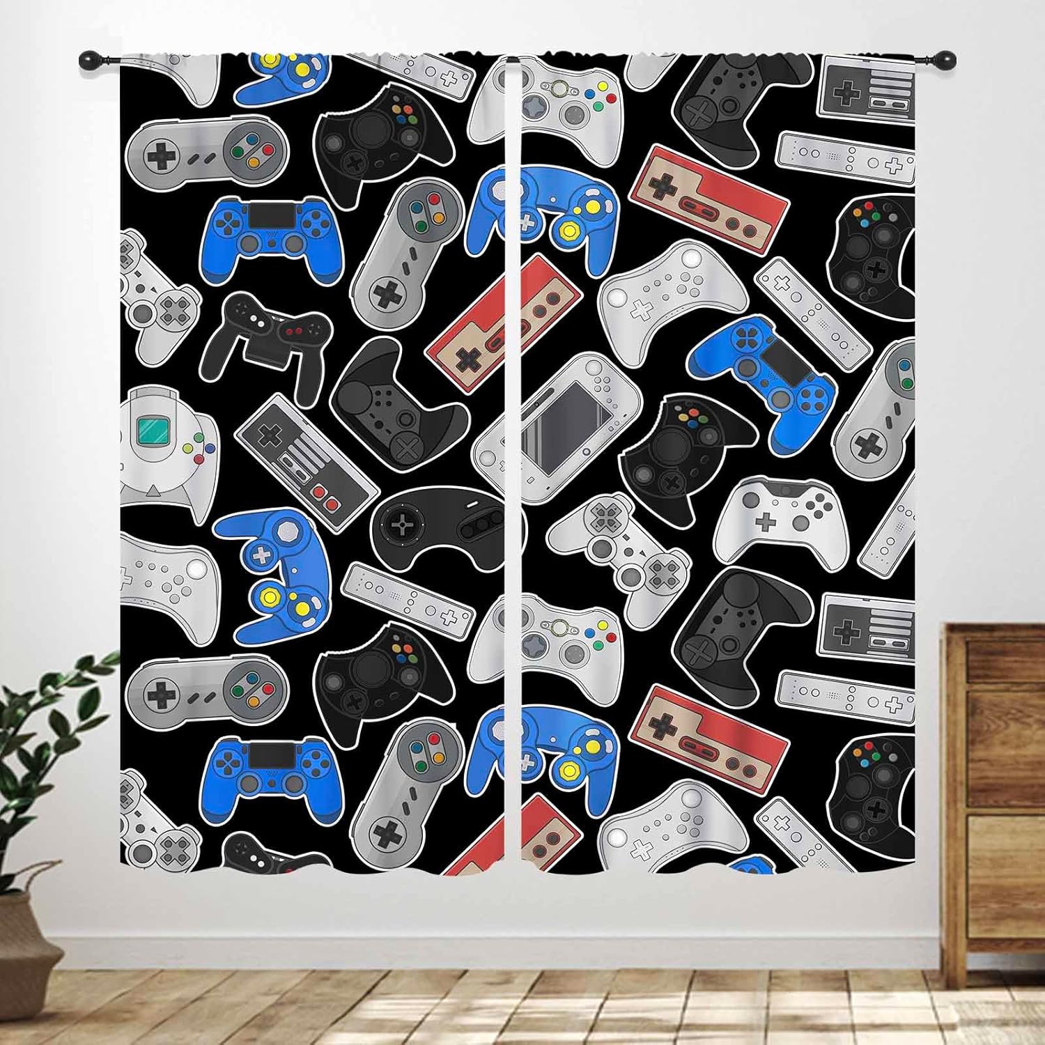 Cortinas con Diseño de Mandos  - Background Retro Gaming reseña y precio