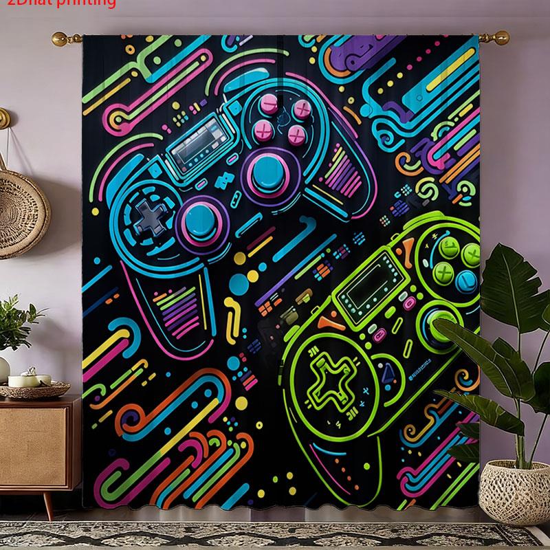2 Cortinas de Juego con Diseño - Background Retro Gaming reseña y precio