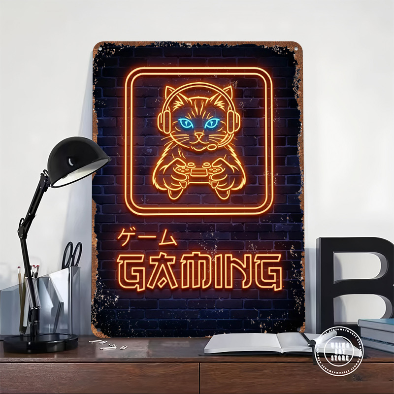 Póster con Diseño de Gato Game - Retro Gaming At Home reseña y precio