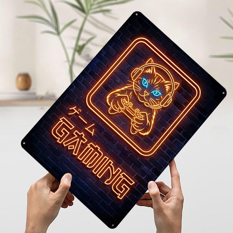 Póster con Diseño de Gato Game - Retro Gaming At Home reseña y precio
