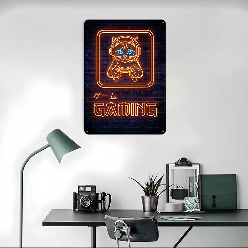 Póster con Diseño de Gato Game - Retro Gaming At Home reseña y precio