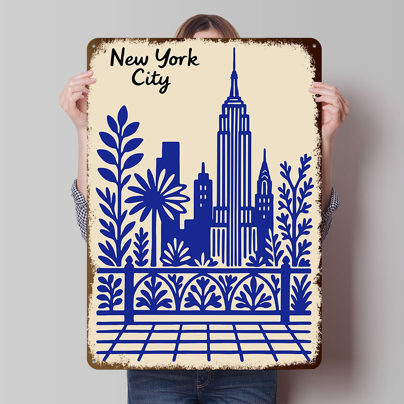 Póster Azul de la Ciudad de Nu - Retro Gaming At Home reseña y precio