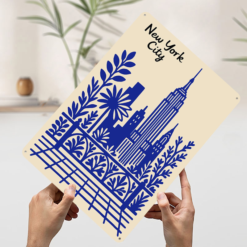 Póster Azul de la Ciudad de Nu - Retro Gaming At Home reseña y precio