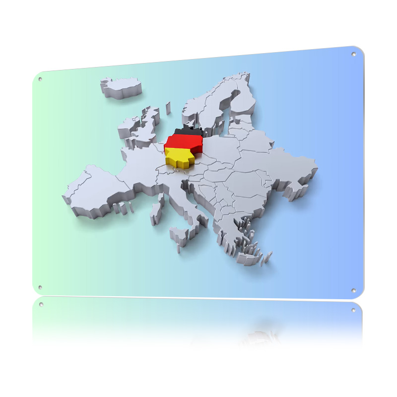 Póster Metálico de Alemania en - Retro Gaming On reseña y precio