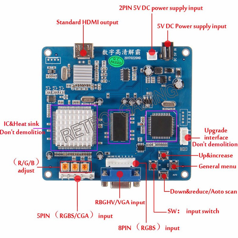 Convertidor CGA a HDMI, Placa  - Retro Gaming Shop reseña y precio
