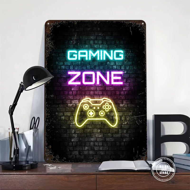 Letrero de neón de zona de jue - Retro Gaming On reseña y precio