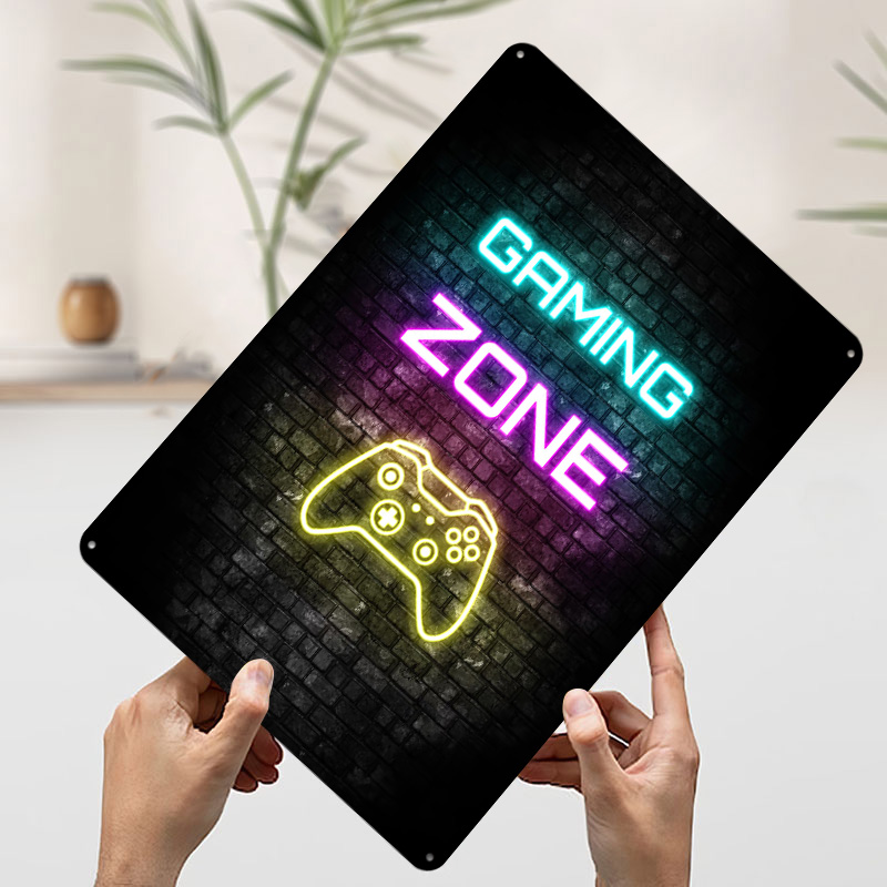Letrero de neón de zona de jue - Retro Gaming On reseña y precio